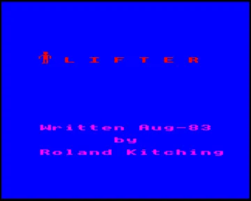 Lifter (1983)(Kitching, Roland)[LIFTER] screen shot title